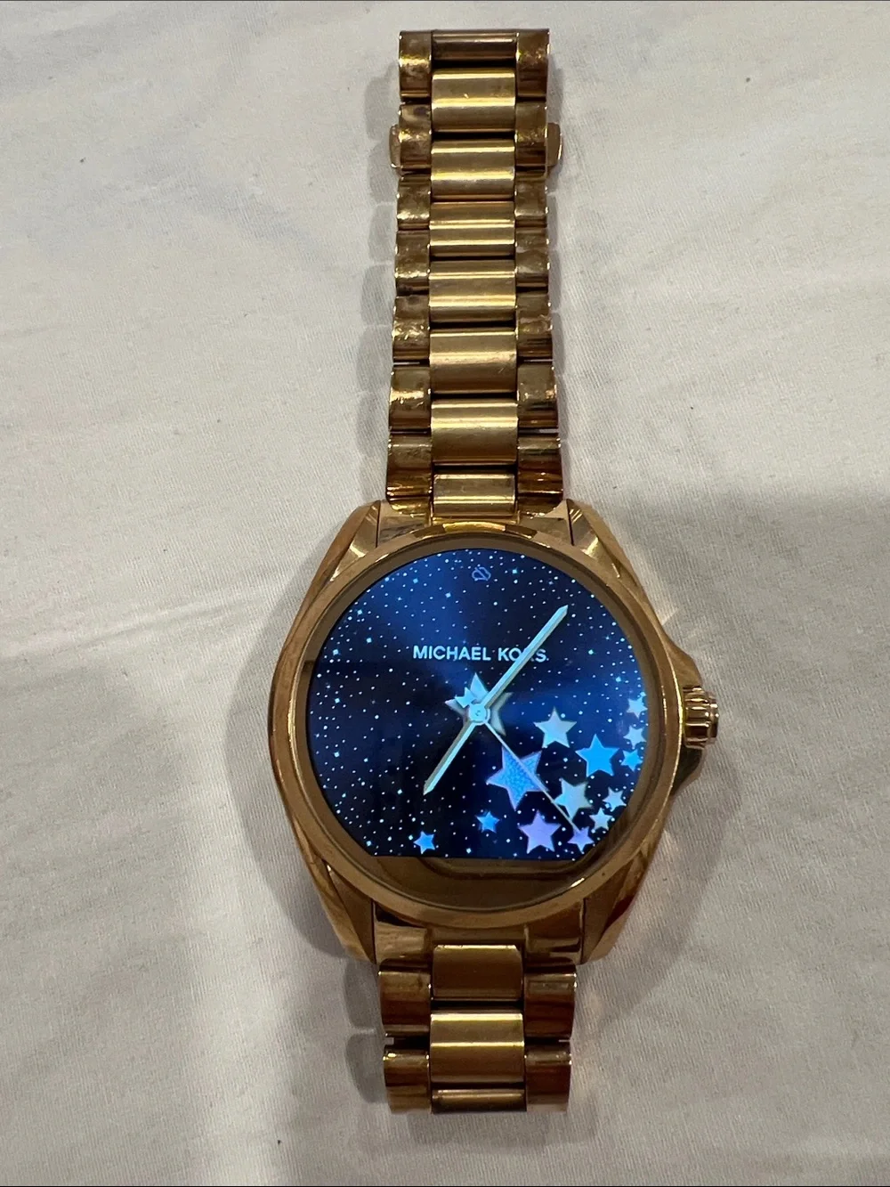 Michael Kors Gold Smartwatch with Blue Star Dial